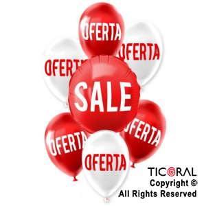 SET DE GLOBOS OFERTA SALE 7 UNIDADES X 1